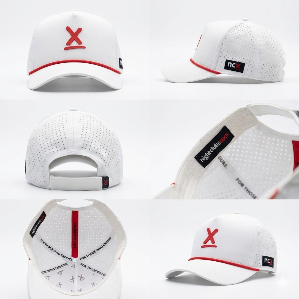 Redline Performance Hat | White
